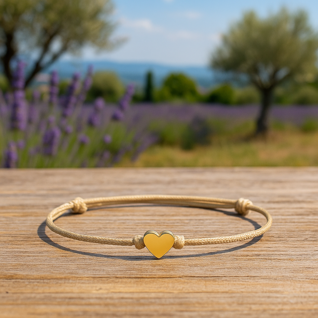Bracelet Cœur Doré (plusieurs couleurs)