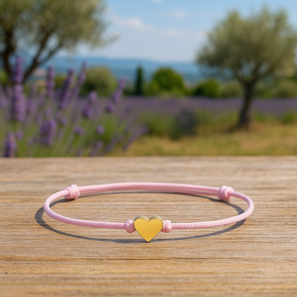 Bracelet Cœur Doré (plusieurs couleurs)