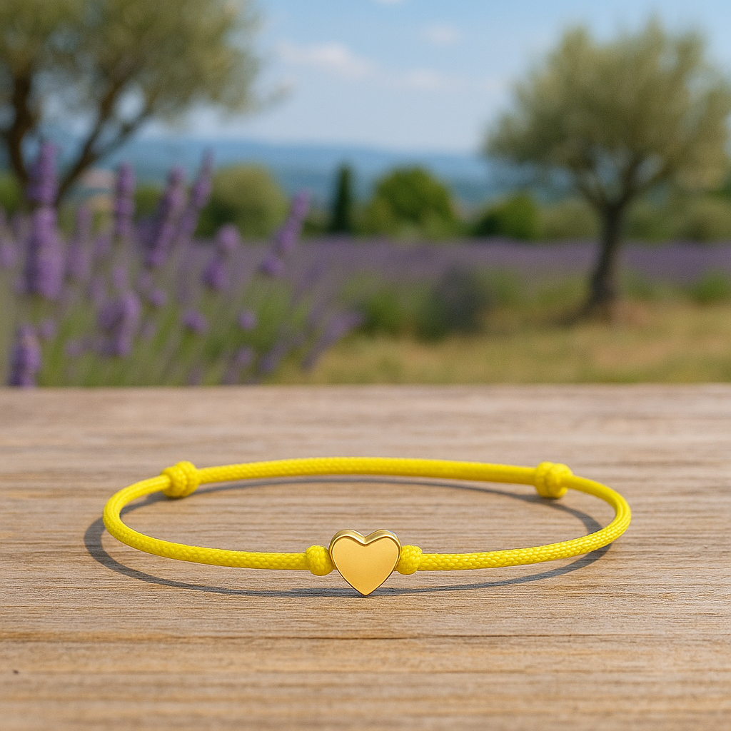 Bracelet Cœur Doré (plusieurs couleurs)