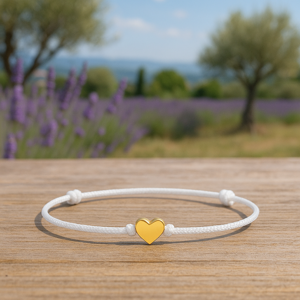Bracelet Cœur Doré (plusieurs couleurs)
